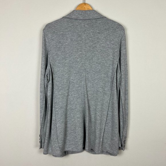 J Jill Blazer Jacket Women 1X Heather Gray Wool Blend 2 Button Soft Unstructured - Picture 6 of 12